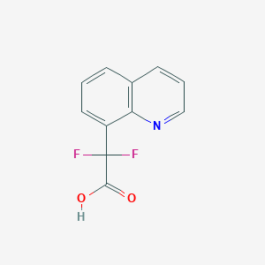 Chemical structure of 2,2-Difluoro-2-(quinolin-8-yl)acetic acid