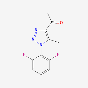Chemical structure of 2,2-Difluoro-2-(quinolin-6-yl)acetohydrazide