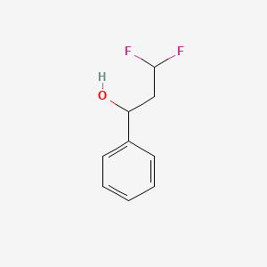 Chemical structure of 2,2-difluoro-2-(m-tolyl)ethan-1-ol