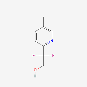 Chemical structure of 2,2-Difluoro-2-(5-methyl-pyridin-2-yl)-ethanol