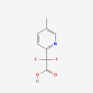 Chemical structure of 2,2-difluoro-2-(5-methylpyridin-2-yl)acetic acid
