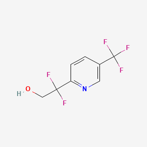 Chemical structure of 2,2-Difluoro-2-(5-(trifluoromethyl)pyridin-2-yl)ethanol