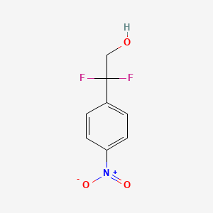 Chemical structure of 2,2-difluoro-2-(4-nitrophenyl)ethan-1-ol