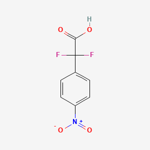 Chemical structure of 2,2-difluoro-2-(4-nitrophenyl)acetic acid