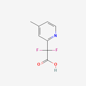 Chemical structure of 2,2-difluoro-2-(4-methylpyridin-2-yl)acetic acid