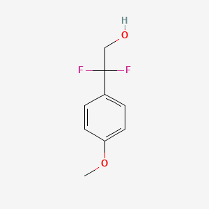 Chemical structure of 2,2-Difluoro-2-(4-methoxyphenyl)ethanol