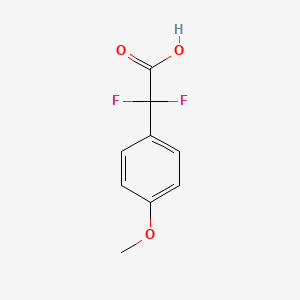 Chemical structure of 2,2-difluoro-2-(4-methoxyphenyl)acetic acid