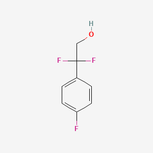 Chemical structure of 2,2-difluoro-2-(4-fluorophenyl)ethan-1-ol