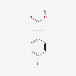 Chemical structure of 2,2-Difluoro-2-(4-fluorophenyl)acetic Acid