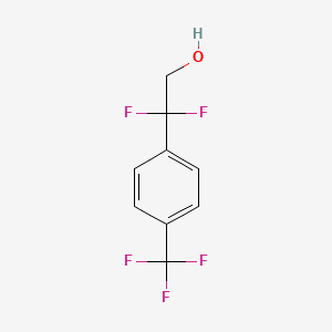 Chemical structure of 2,2-difluoro-2-(4-(trifluoromethyl)phenyl)ethan-1-ol