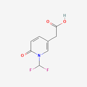 Chemical structure of 2,2-difluoro-2-(3-nitrophenyl)ethan-1-ol