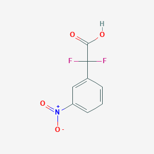 Chemical structure of 2,2-difluoro-2-(3-nitrophenyl)acetic acid