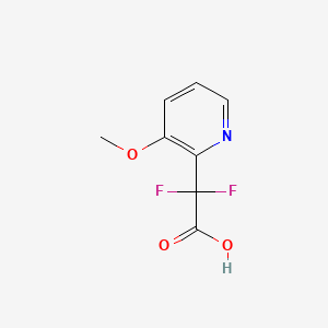 Chemical structure of 2,2-difluoro-2-(3-methoxypyridin-2-yl)acetic acid