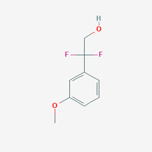 Chemical structure of 2,2-difluoro-2-(3-methoxyphenyl)ethan-1-ol