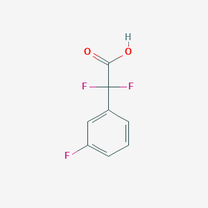 Chemical structure of 2,2-difluoro-2-(3-fluorophenyl)acetic acid