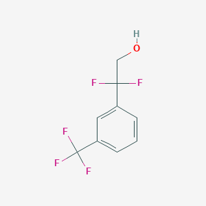 Chemical structure of 2,2-difluoro-2-(3-(trifluoromethyl)phenyl)ethan-1-ol