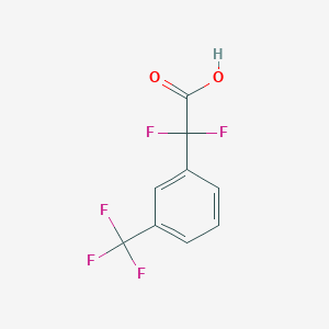 Chemical structure of 2,2-difluoro-2-(3-(trifluoromethyl)phenyl)acetic acid