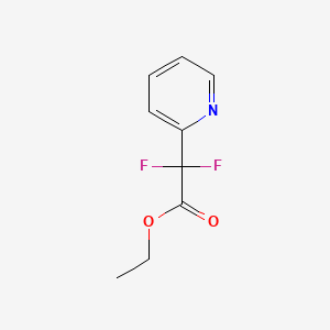 Chemical structure of 2,2-difluoro-2-(2-pyridinyl)acetic acid ethyl ester
