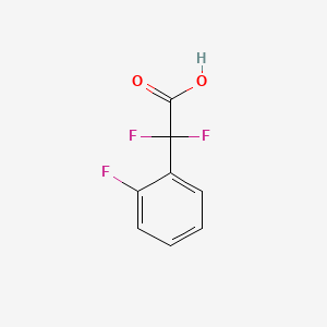 Chemical structure of 2,2-difluoro-2-(2-fluorophenyl)acetic acid