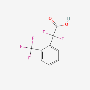 Chemical structure of 2,2-difluoro-2-(2-(trifluoromethyl)phenyl)acetic acid