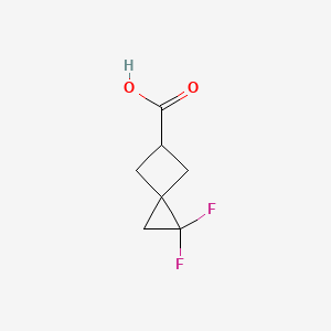 Chemical structure of 1,1-Difluorospiro(2.3)hexane-5-carboxylic acid