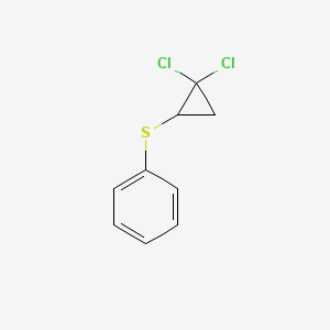 Chemical structure of 2,2-Dichlorocyclopropyl Phenyl Sulfide