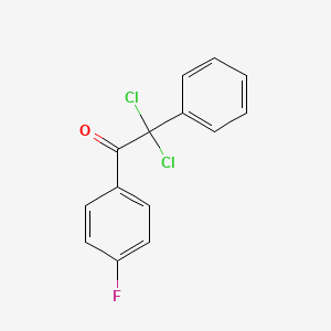 Chemical structure of 2,2-Dichloro-1-(4-fluorophenyl)-2-phenylethanone