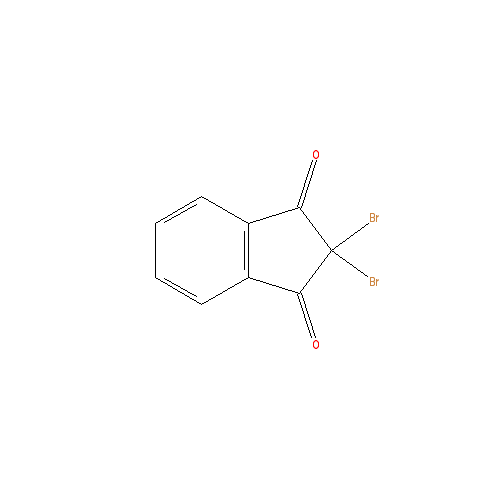 Chemical structure of 2,2-Dibromo-1H-indene-1,3(2H)-dione
