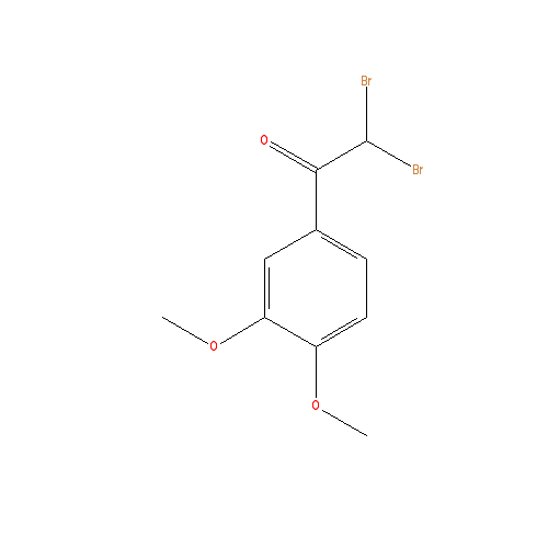 Chemical structure of 2,2-Dibromo-1-(3,4-dimethoxyphenyl)ethanone