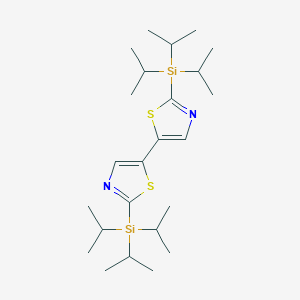 Chemical structure of 2,2'-Bis(triisopropylsilyl)-5,5'-bithiazole