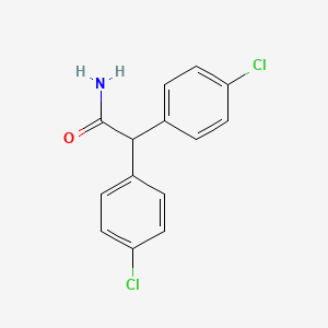 Chemical structure of 2,2-bis(4-chlorophenyl)acetamide