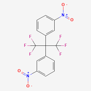 Chemical structure of 2,2-Bis(3-nitrophenyl)hexafluoropropane
