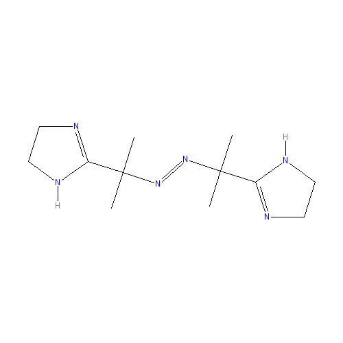 Chemical structure of 2,2'-AZOBIS[2-(2-IMIDAZOLIN-2-YL)PROPANE]