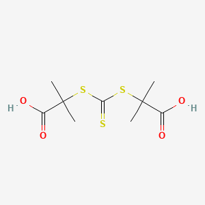 Chemical structure of 2,2'-[Carbonothioylbis(thio)]bis[2-methylpropanoic acid