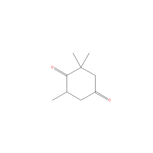 Chemical structure of 2,2,6-Trimethylcyclohexane-1,4-dione
