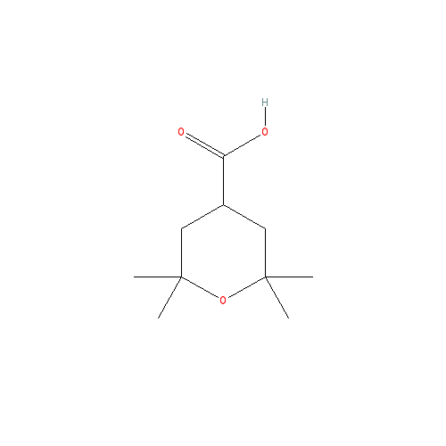 Chemical structure of 2,2,6,6-Tetramethyloxane-4-carboxylic acid