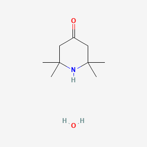 Chemical structure of 2,2,6,6-Tetramethyl-4-piperidone Hydrate