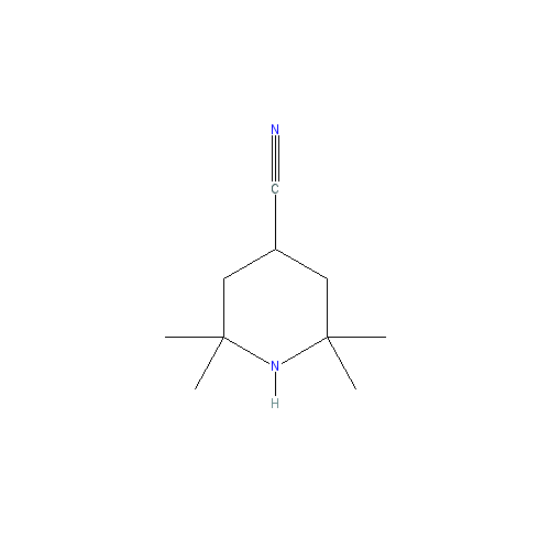 Chemical structure of 2,2,6,6-Tetramethyl-4-piperidinecarbonitrile