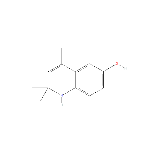 Chemical structure of 2,2,4-Trimethyl-1,2-dihydroquinolin-6-ol