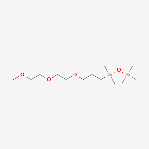 Chemical structure of 2,2,4,4-tetramethyl-3,8,11,14-tetraoxa-2,4-disilapentadecane
