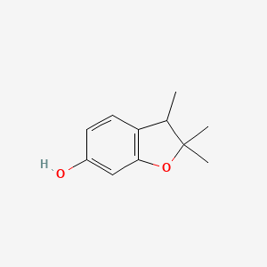 Chemical structure of 2,2,3-Trimethyl-2,3-dihydrobenzofuran-6-ol