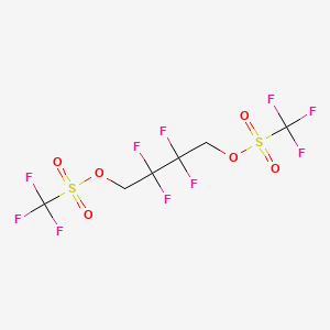 Chemical structure of 2,2,3,3-Tetrafluorobutane-1,4-diyl bis(trifluoromethanesulfonate)