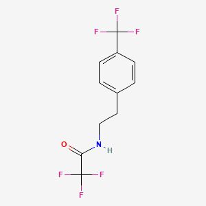 Chemical structure of 2,2,2-Trifluoro-N-{2-[4-(trifluoromethyl)phenyl]ethyl}acetamide