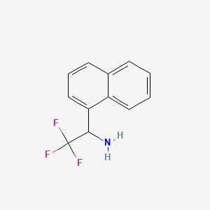 Chemical structure of 2,2,2-Trifluoro-1-naphthalen-1-yl-ethylamine