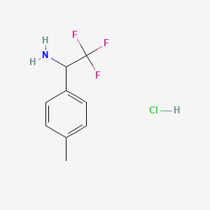 Chemical structure of 2,2,2-Trifluoro-1-(p-tolyl)ethanamine hydrochloride