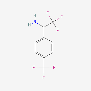 Chemical structure of 2,2,2-Trifluoro-1-(4-trifluoromethylphenyl)ethylamine