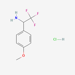 Chemical structure of 2,2,2-Trifluoro-1-(4-methoxyphenyl)ethanamine hydrochloride