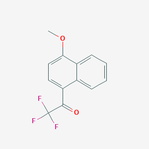 Chemical structure of 2,2,2-Trifluoro-1-(4-Methoxy-naphthalen-1-yl)-ethanone