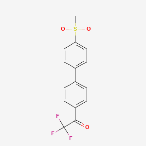 Chemical structure of 2,2,2-Trifluoro-1-(4'-(methylsulfonyl)-[1,1'-biphenyl]-4-yl)ethanone