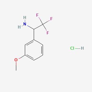 Chemical structure of 2,2,2-Trifluoro-1-(3-methoxyphenyl)ethanamine hydrochloride
